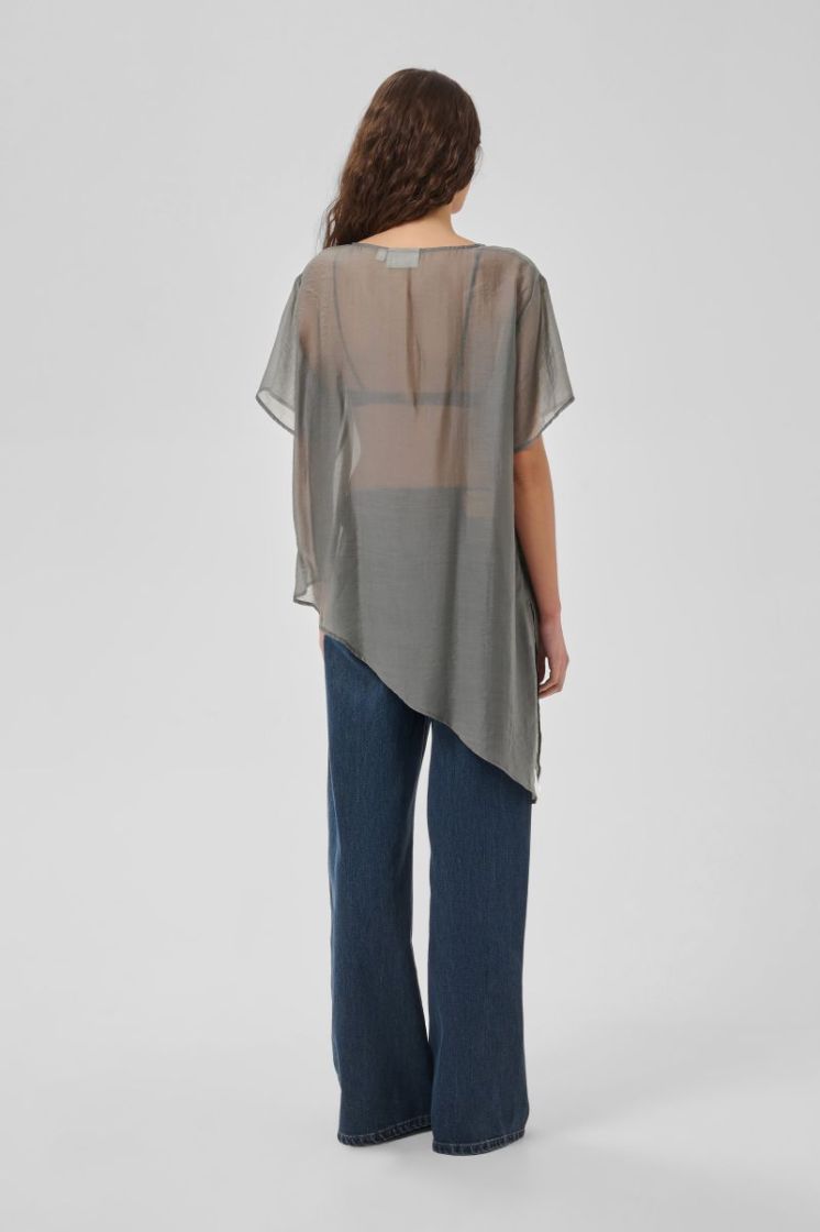 Smilla Asymmetric Tee 193906 Dark Sha