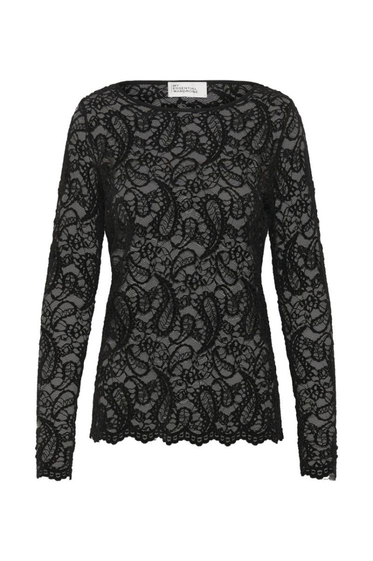 Salvi LS Lace Blouse 100031 Black