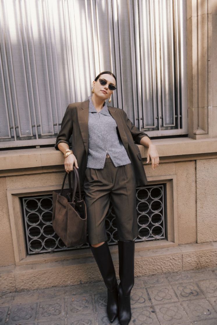 DANTA TURN UP BLAZER 1809281 Sepia M