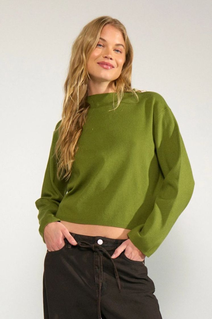 Carma crop pullover 4060 Calla Gree