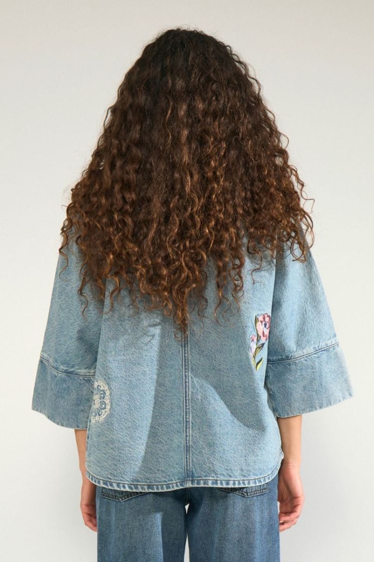 Denma oversize shirt 3013 medium blu