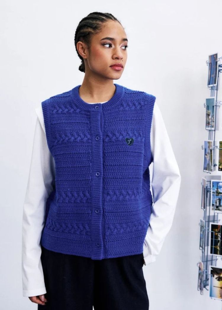 Miryang cardigan bleu electrique