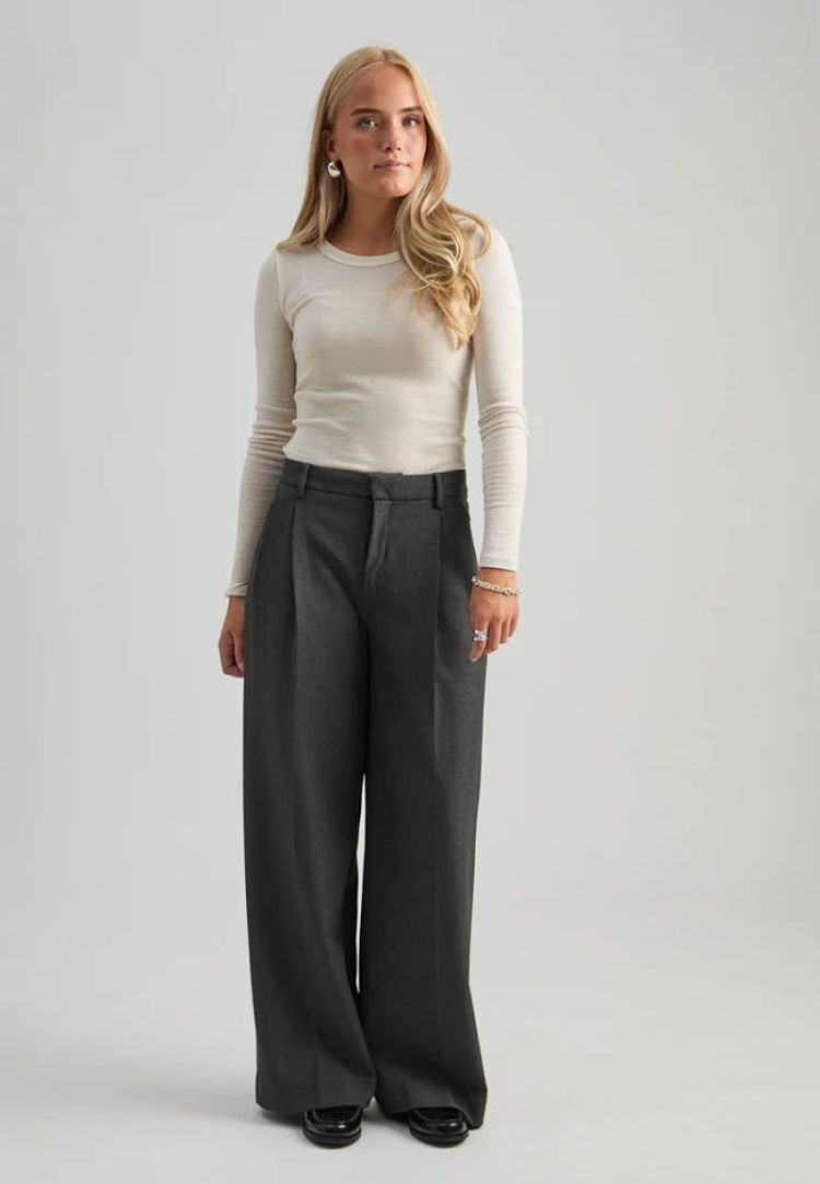 Vivianne GRS Mid Waist Pant 129 dark grey