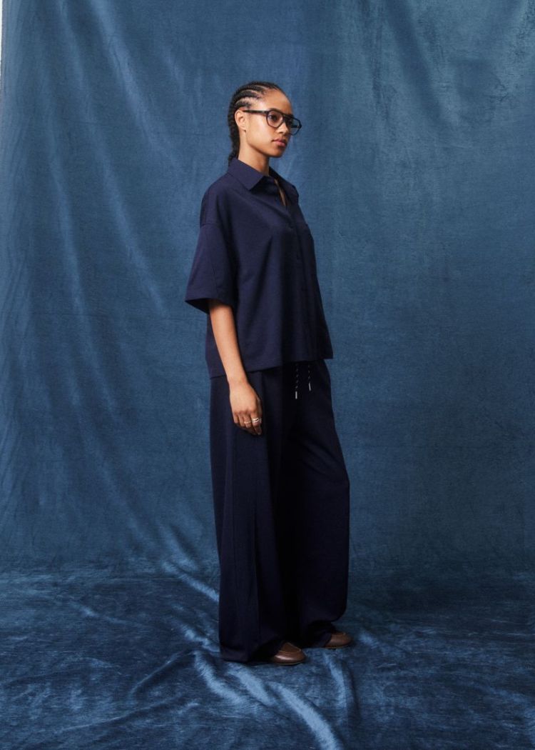 Wells Navy Blue Pants bleu marine