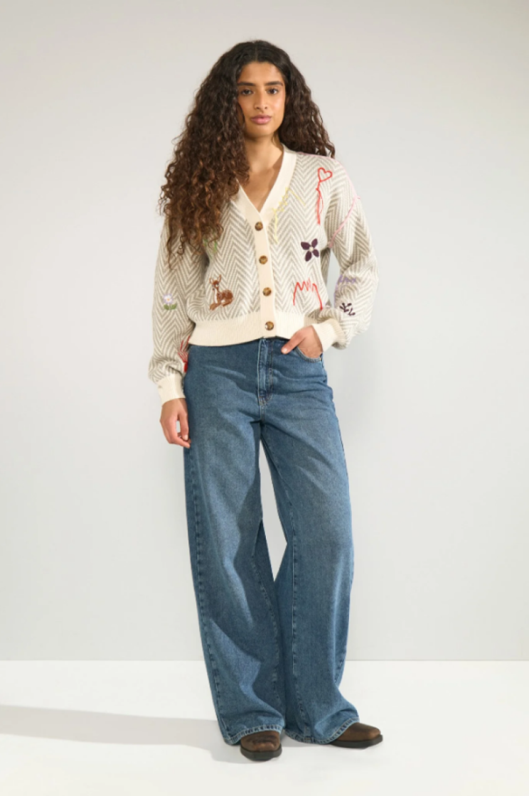 Ravissi Cardigan  Light grey mel