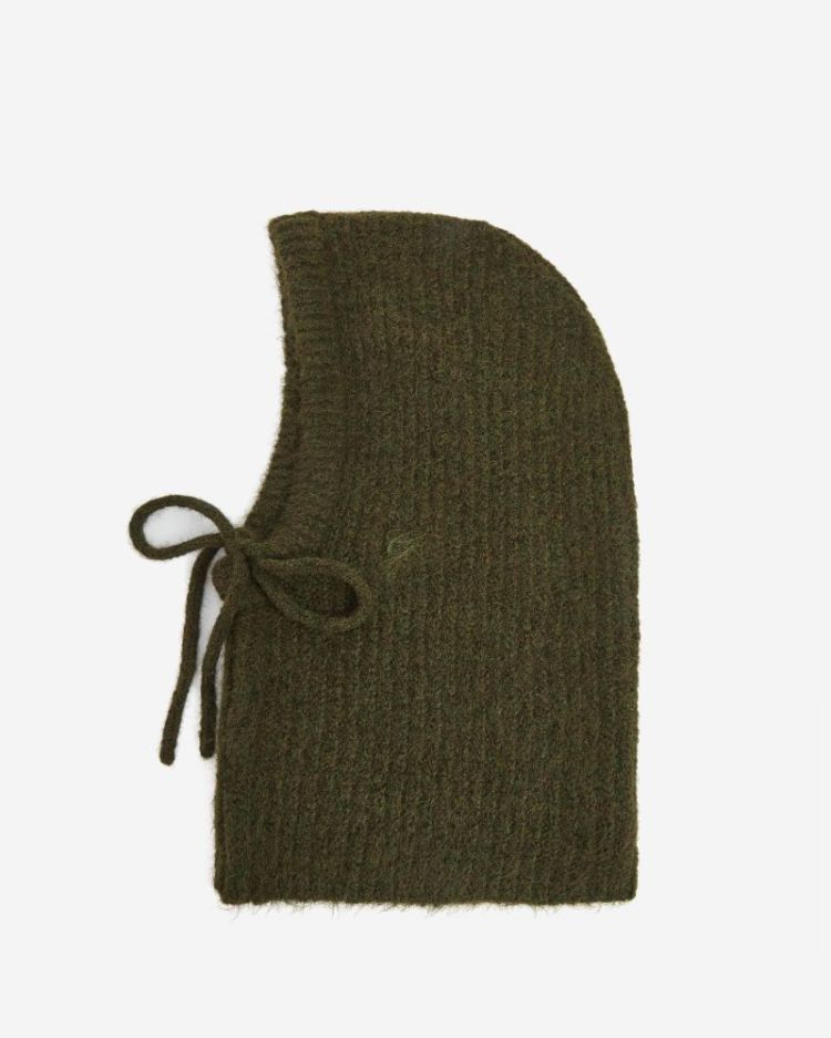 Wool-blend balaclava kaki