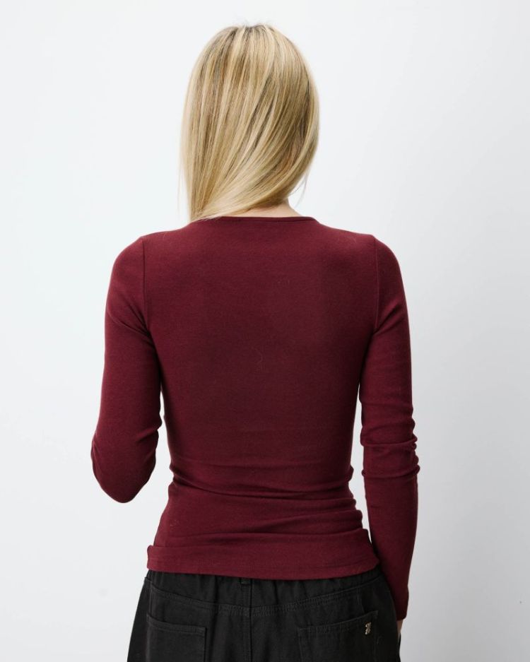 Ruched wrap top noir Azul cherry