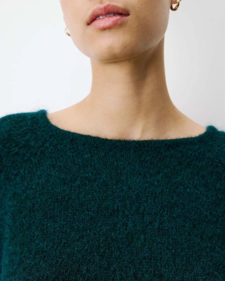 Backless knit sweater Anthemis emeraude