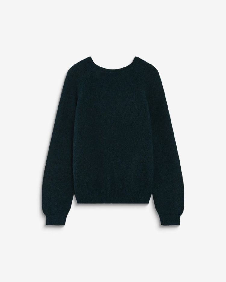 Backless knit sweater Anthemis emeraude