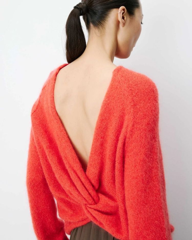 Backless knit sweater Anthemis sanguine