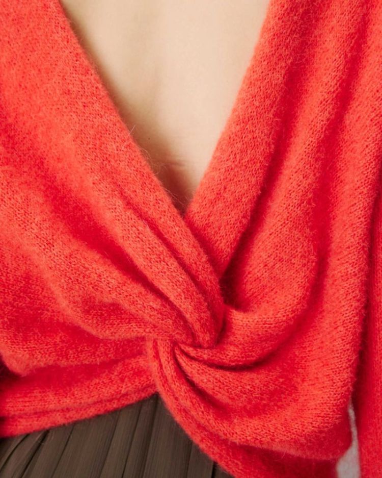 Backless knit sweater Anthemis sanguine