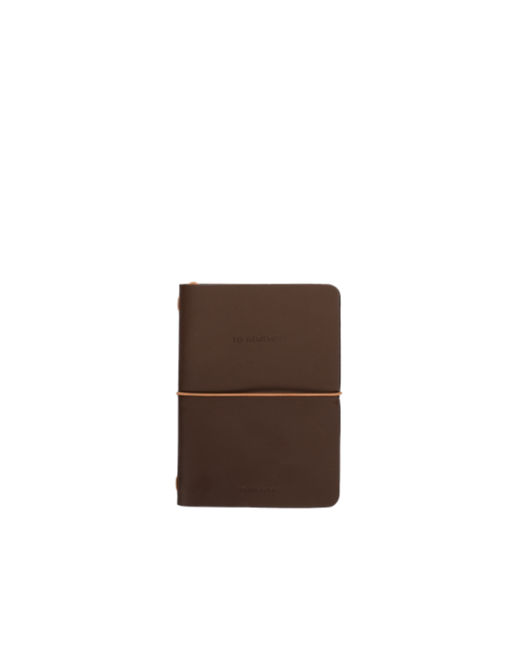 Notebook M - vegan leather Dark wood