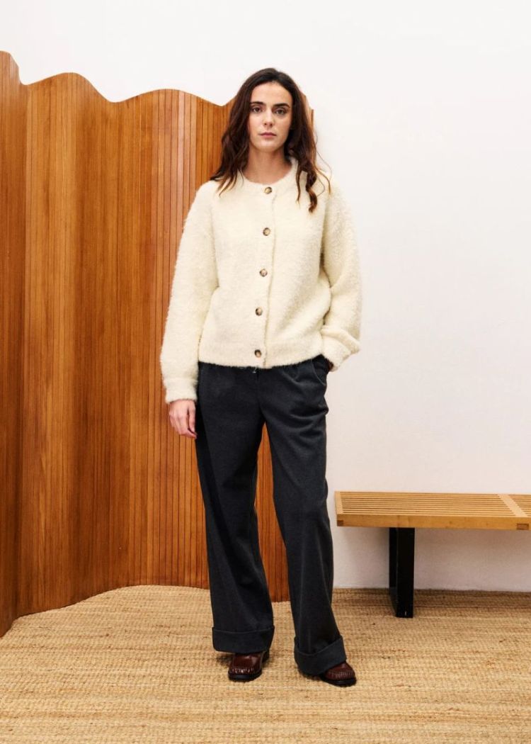 Syros cardigan creme