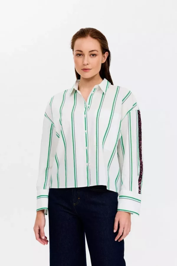 standing blouse lange mouwen