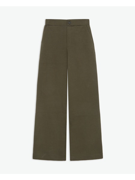 Khaki wide stretchy trousers