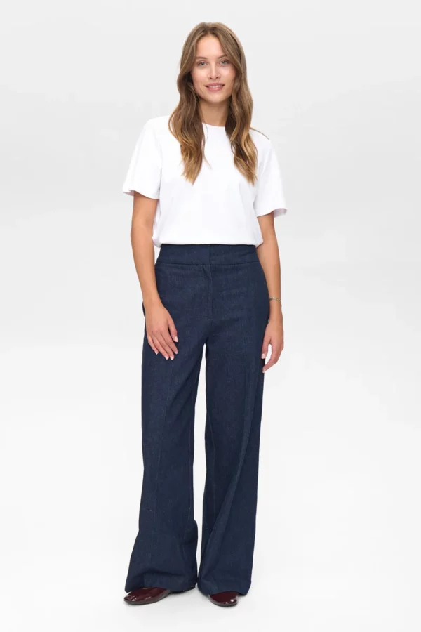 Bussy denim long pants - Dark Blue Denim