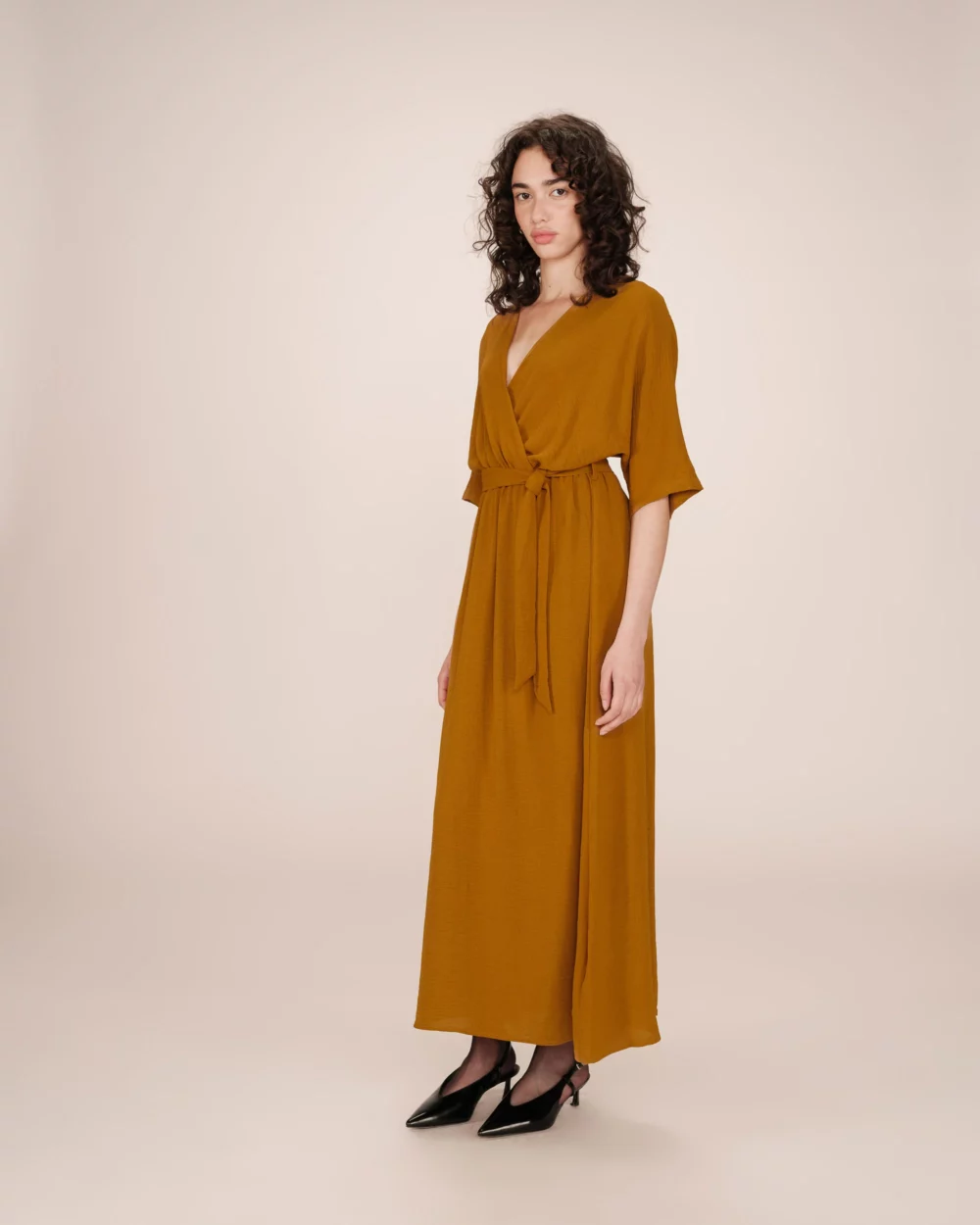 Long dress Maud - Ocre