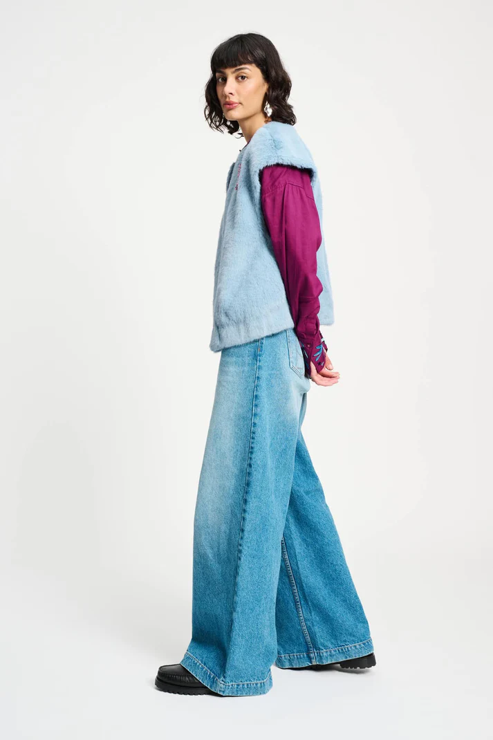 Gilet Fur Misty Blue - Afbeelding 3