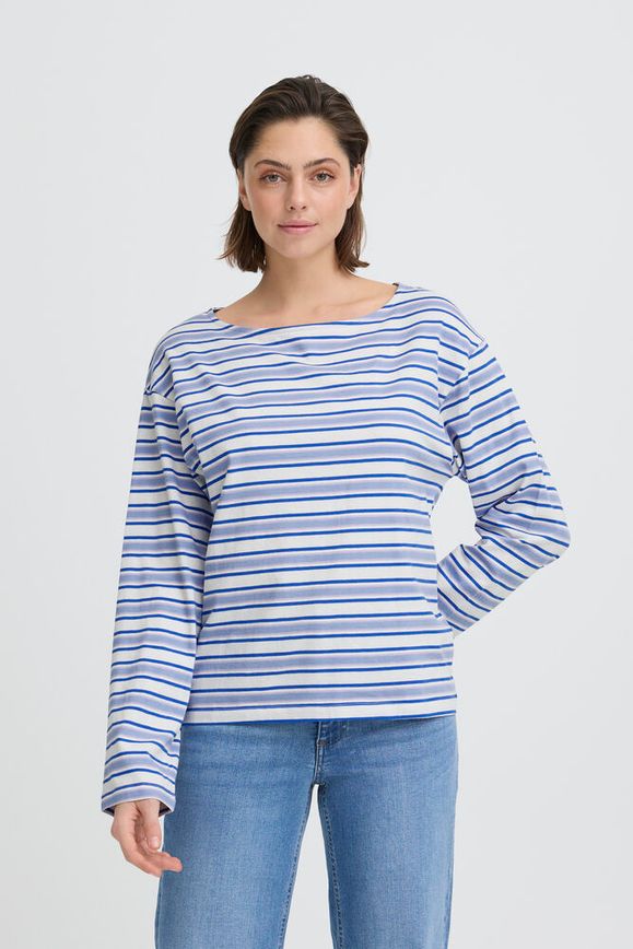 Mira boatneck LS T-shirt - Blue