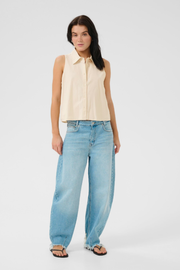 Lucy Loose Barrel Jeans -  Medium Blue Wash